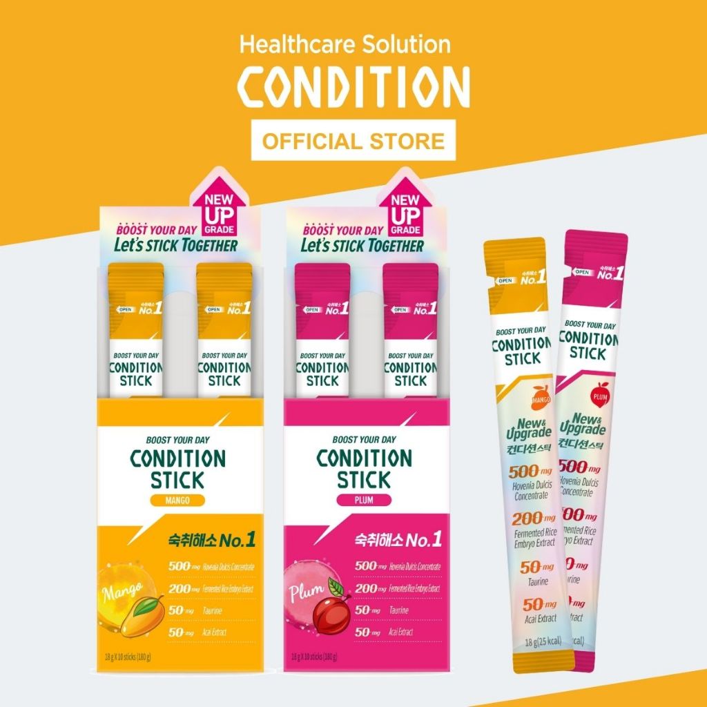 Condition Hangover Vitality Jelly Stick 10s, Hangover Relief (Mango ...