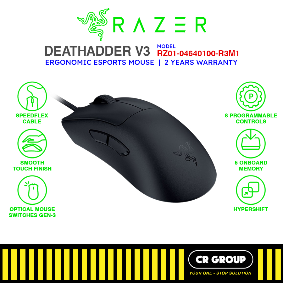 RAZER DEATHADDER V3 - Ultra-lightweight Ergonomic Esports Mouse - 30K ...