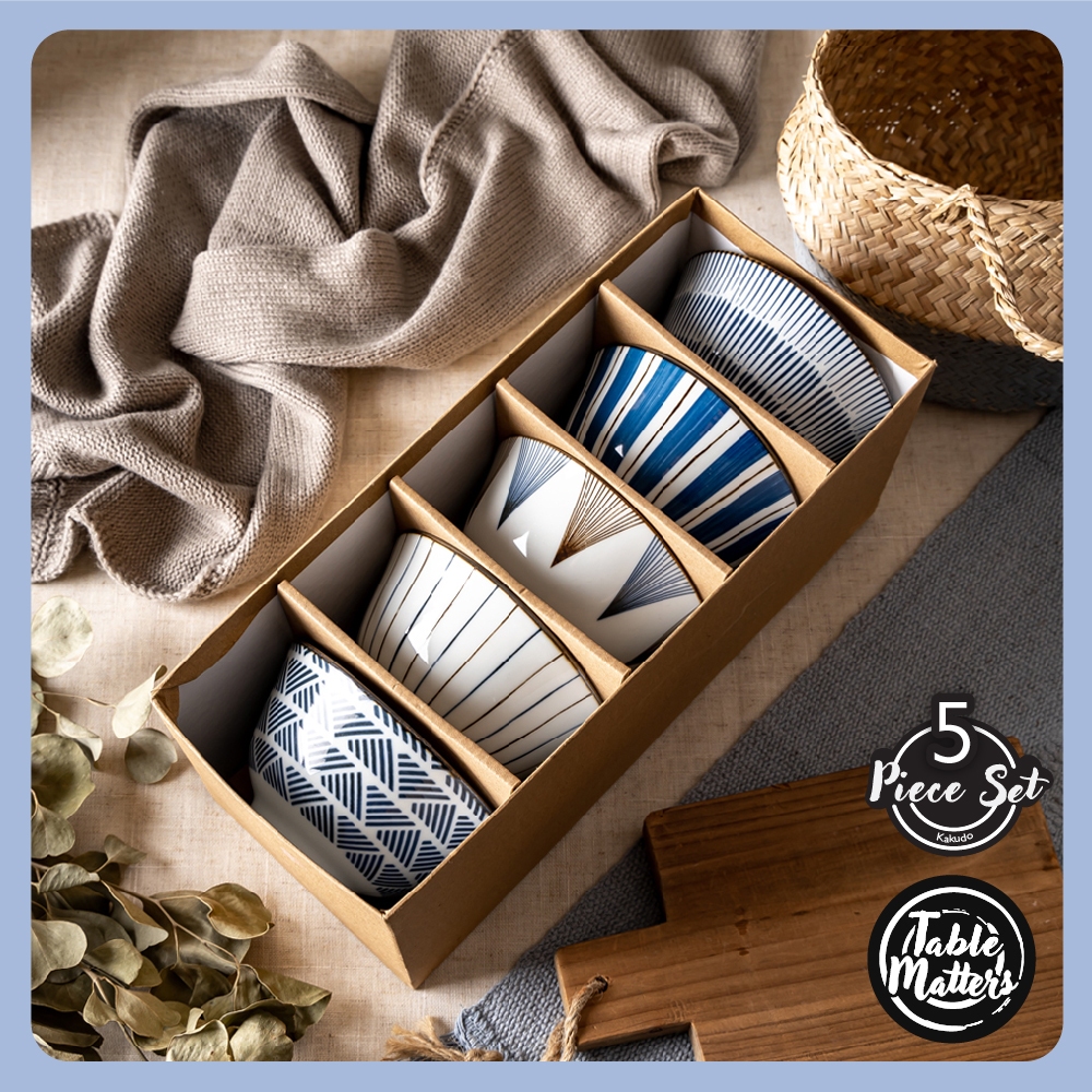 Table Matters - Kakudo Assorted 5.25 inch Rice Bowl - Set of 5 | Shopee ...