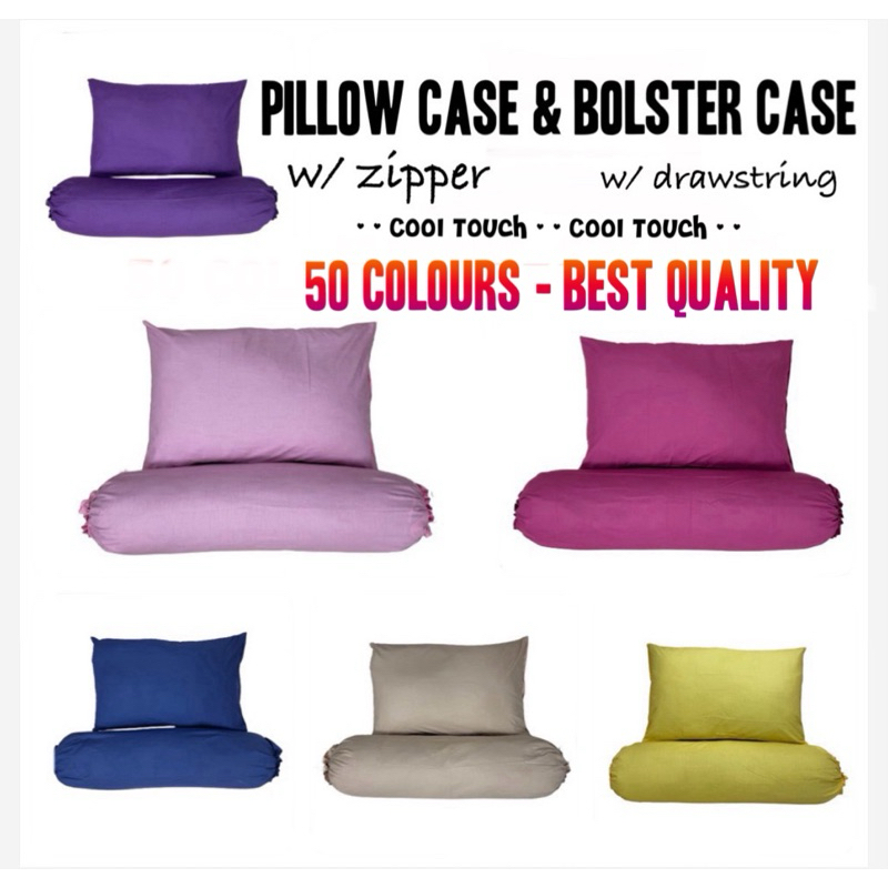 Zipper Cotton Pillow Case Cotton Bolster Case Pillow Case Zipper Pillow Cover Bolster Case Cover