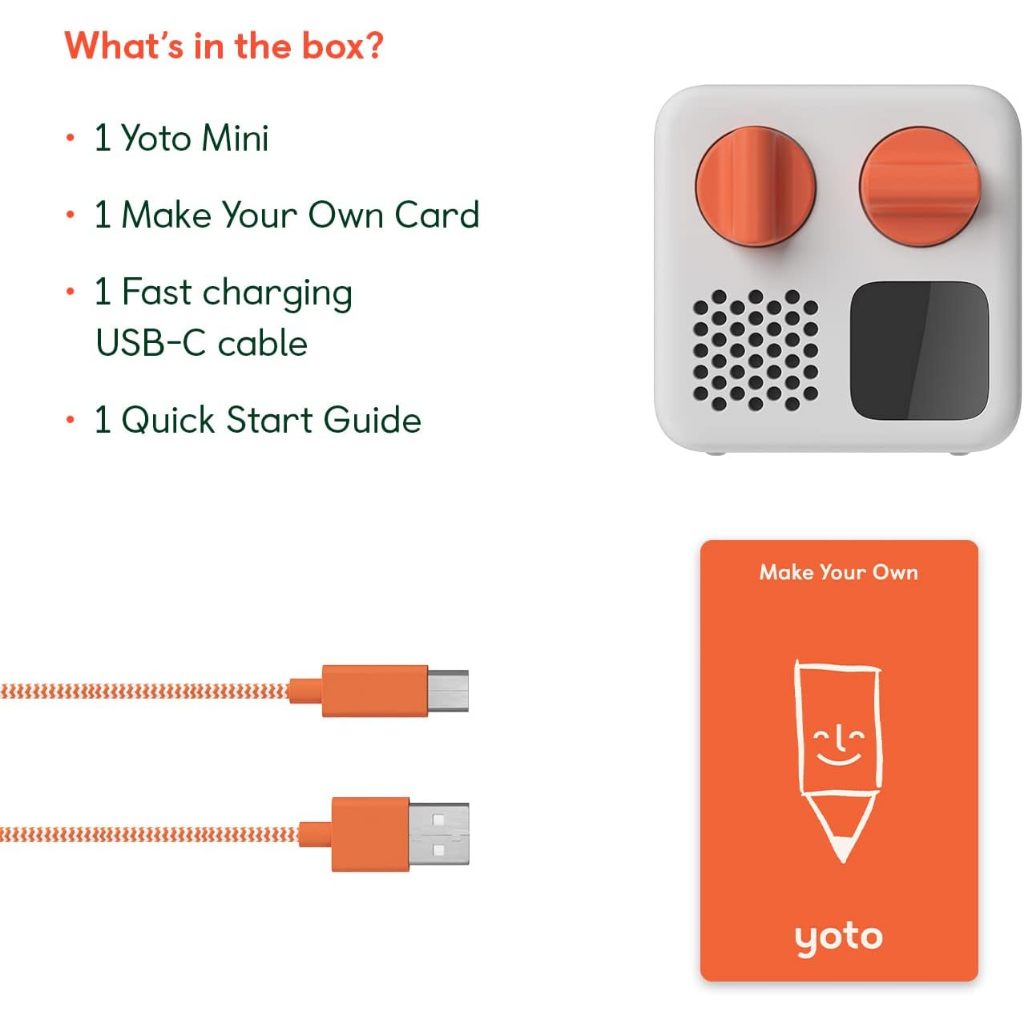 Yoto Mini (2024 Edition / 3rd Gen.) Player + Make Your Own Card Kids ...