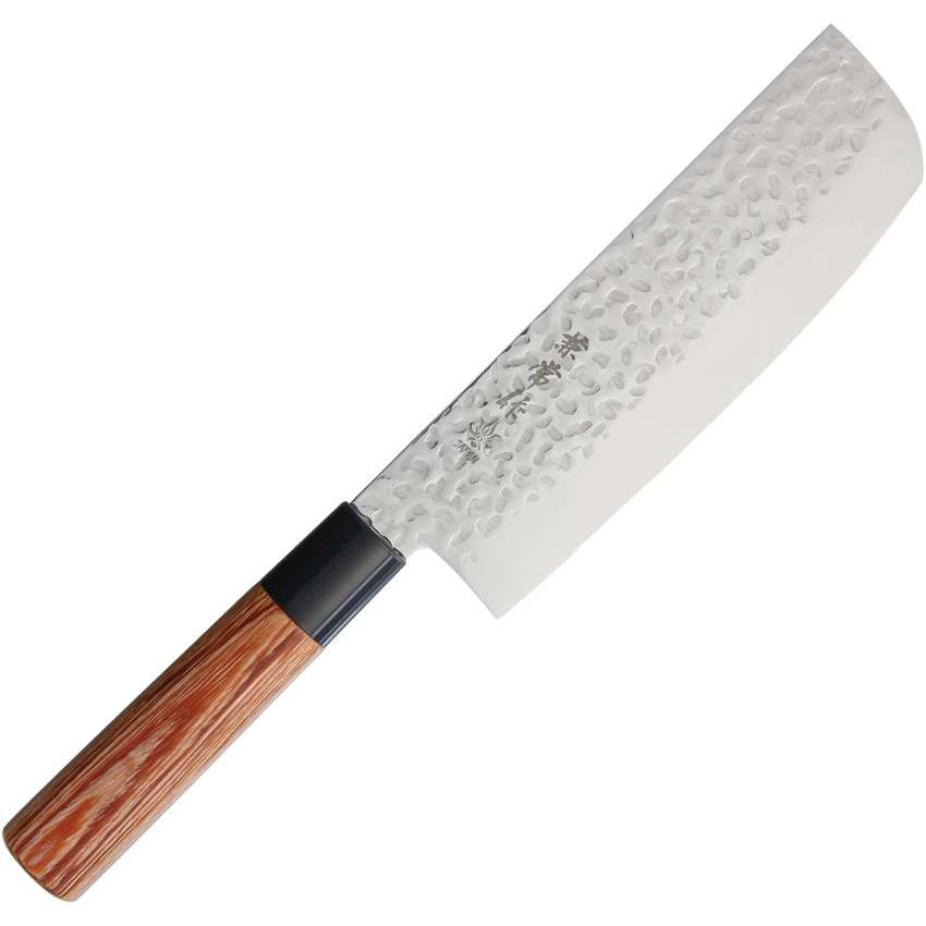 Coltello Da Bistecca Kanetsune KC953 – Lama In Acciaio Inox DSR-1K6 HC Con Finitura Martellata, 17,5 Cm, Manico In Legno, Fodero In Plastica - 2