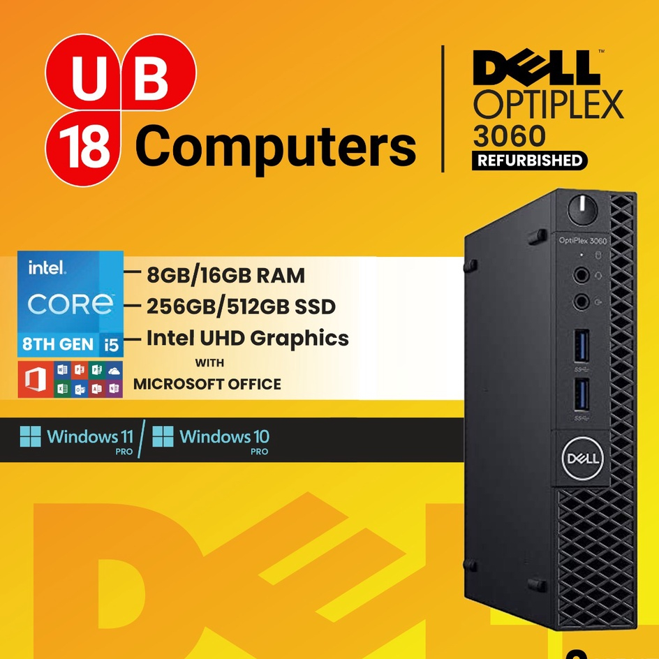 DELL OptiPlex 3060 Micro Desktop ,8th GEN, Core i5 ,Windows 11 PRO