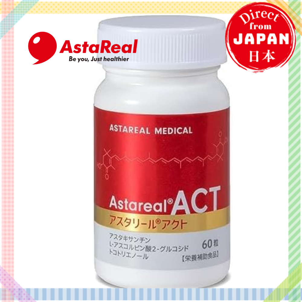 AstaReal ACT (60 Capsules) Astaxanthin Vitamin Antiaging Health