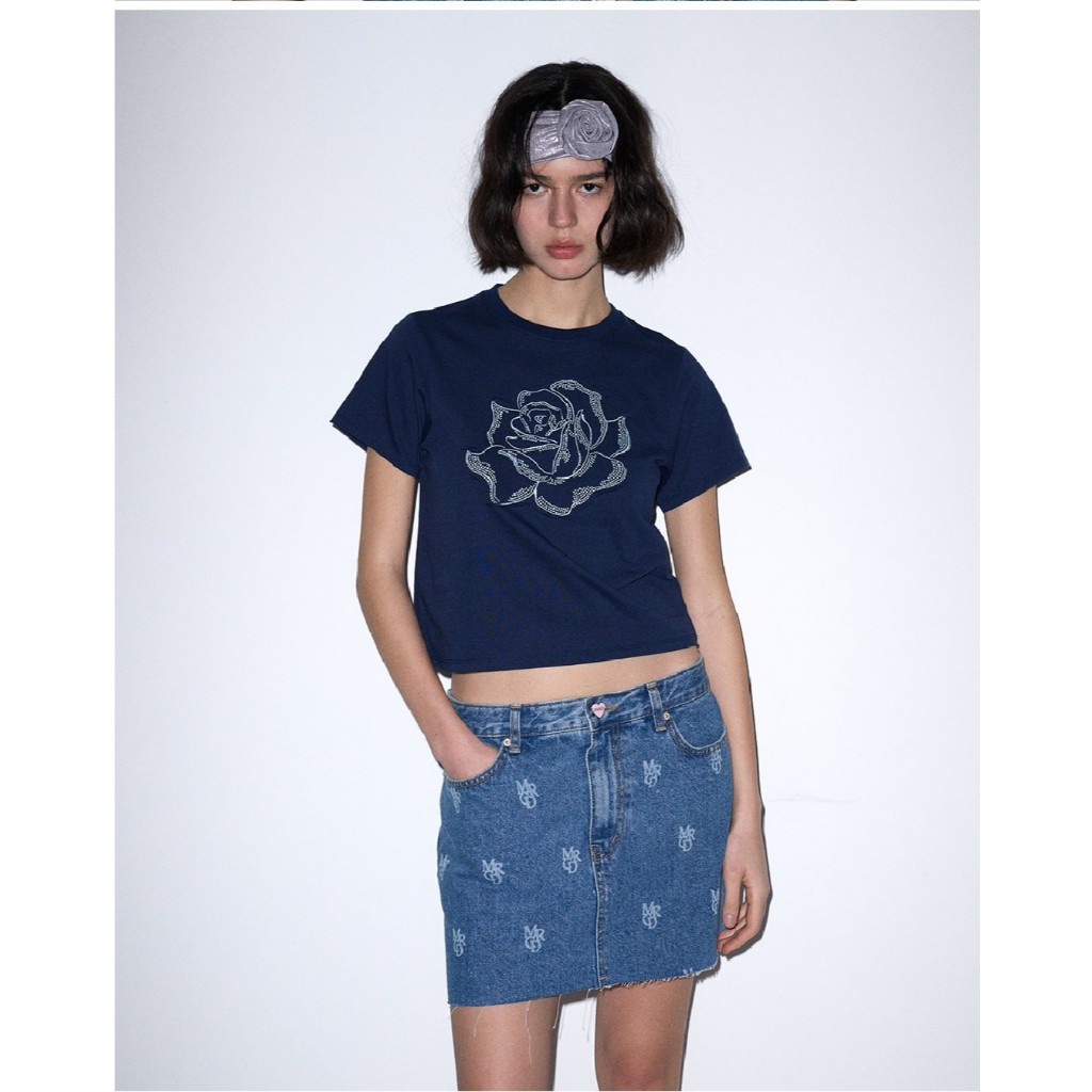 Mardi Mercredi SLIM TSHIRT ROSE PATCH 4Color | Shopee Singapore