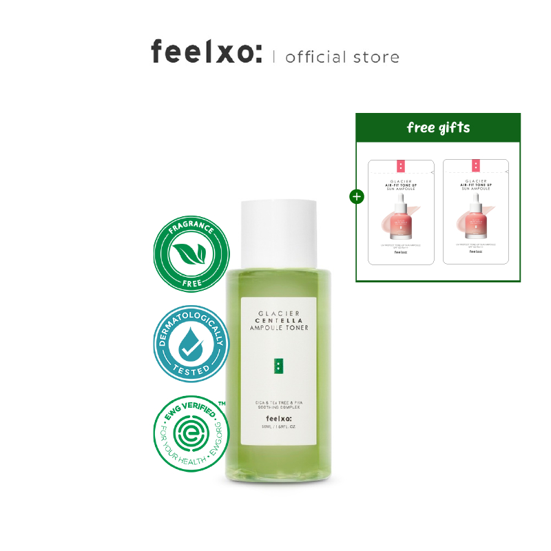 feelxo Glacier Centella Ampoule Toner (50ml) Shopee Singapore