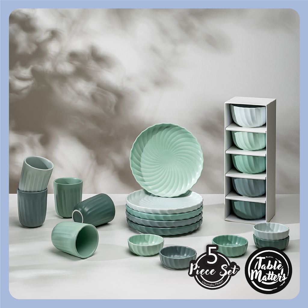 [Table Matters] Uzumaku Midori Dinnerware Set [Plates | Bowls | Saucers ...