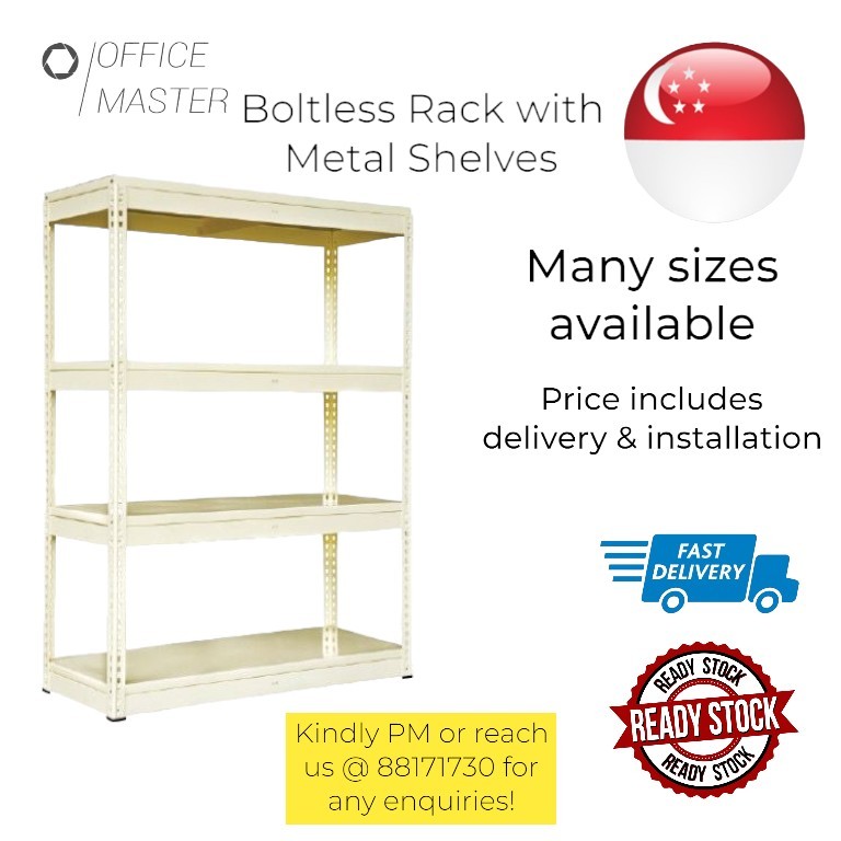 (SG Stock) Boltless Rack Metal Shelving Light Duty Storeroom/Home Use ...