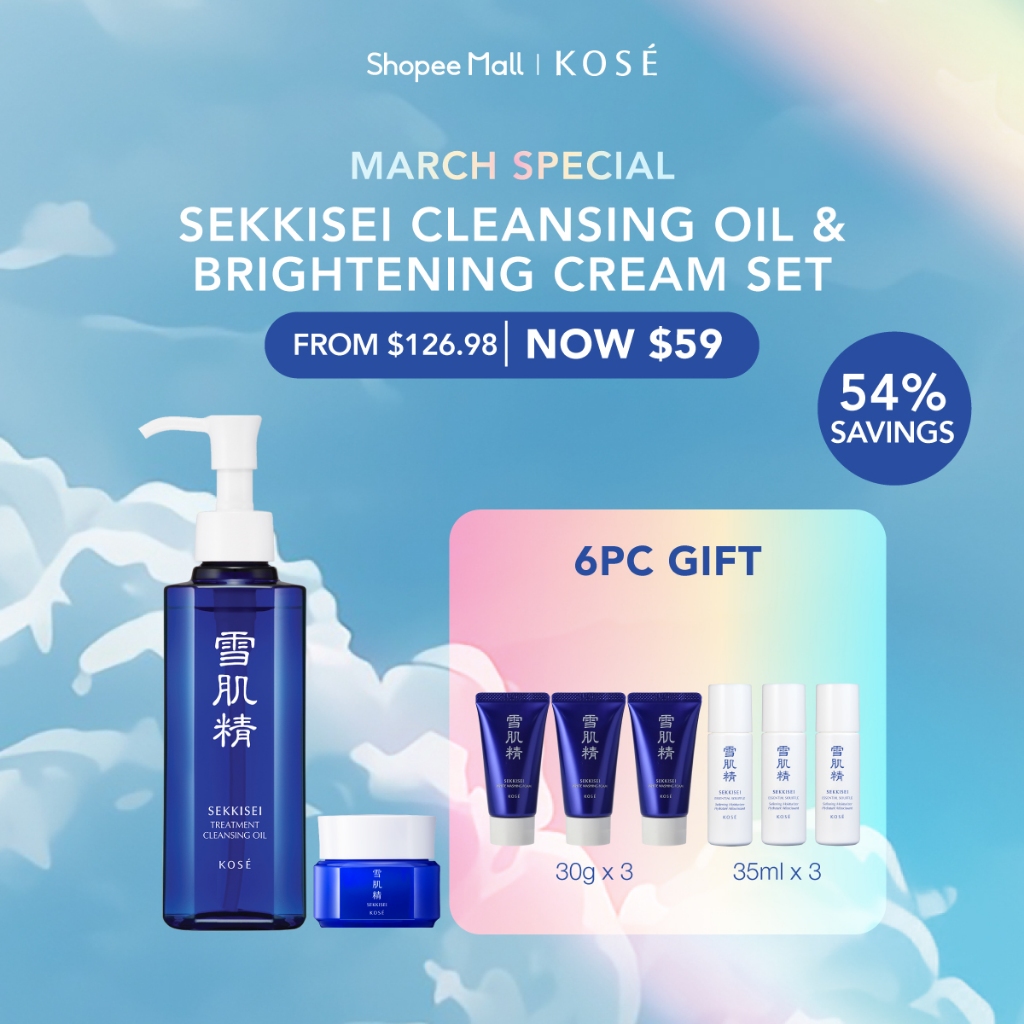 [3.25 Special] Kose Sekkisei Cleansing Oil & Brightening Cream Trial ...