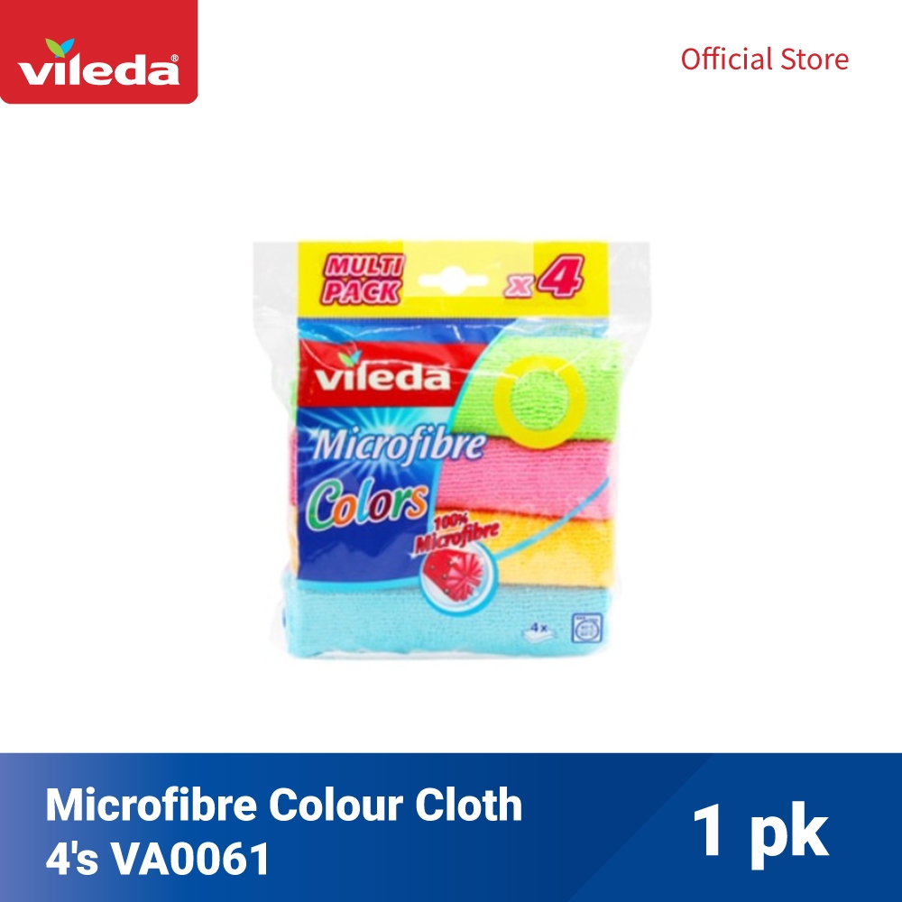 Vileda Microfibre Colour Cloth 4's VA0061/ Cleaning accessories / Stain ...