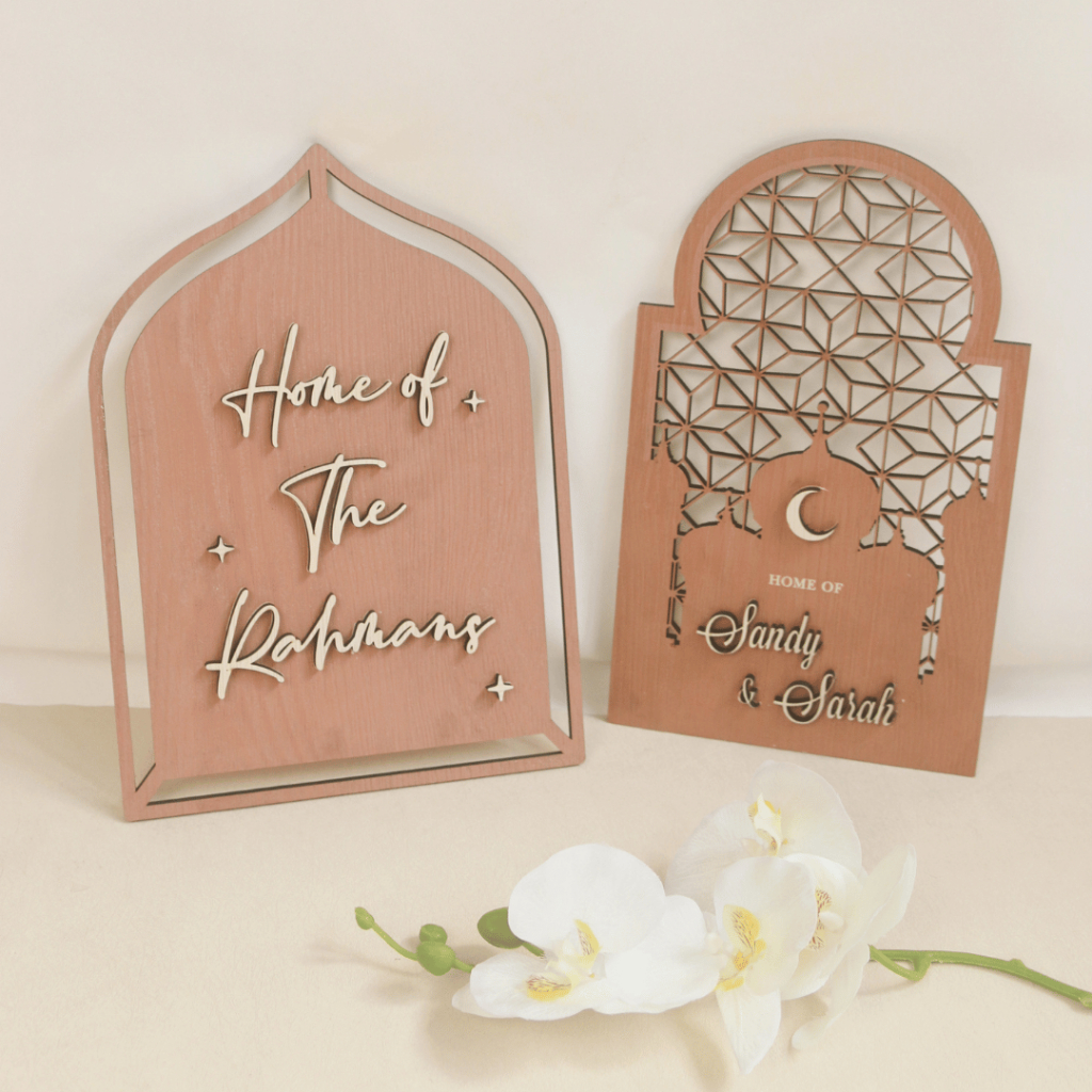 [SG] Hari Raya Wall Wooden Cut Out Signage Eid Mubarak | Shopee Singapore