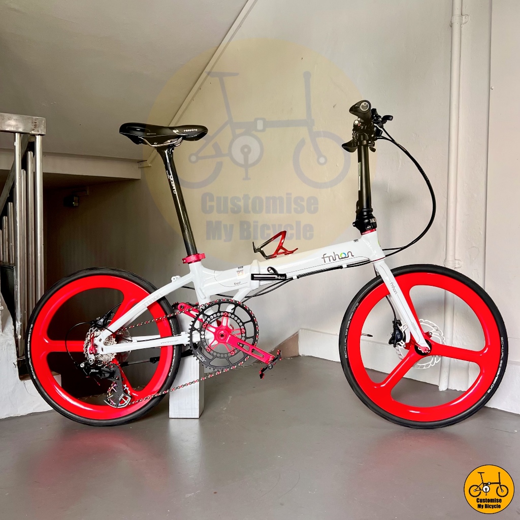 Fnhon Blast 22 14 Freebie Folding Bike Red Shimano 105 SLX Carbon Shopee Singapore