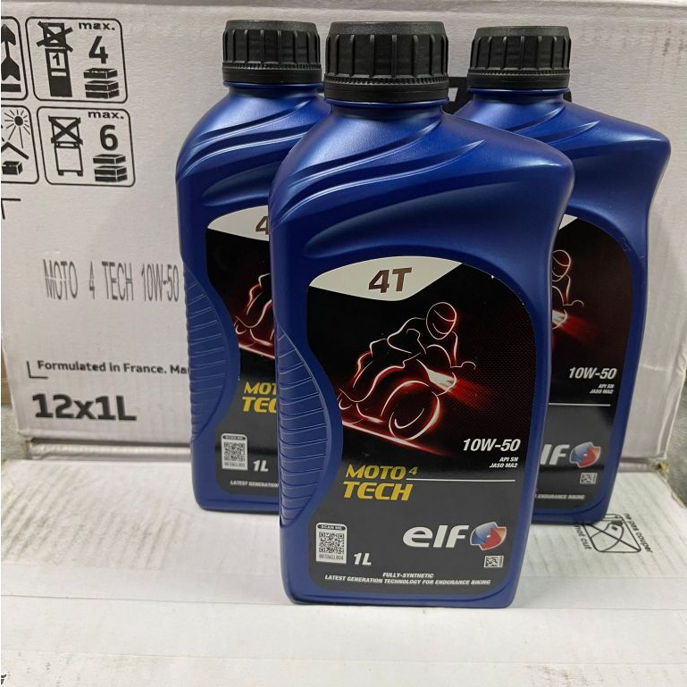 Elf Lubricant MOTO 4 TECH 10W50 1L FULLY SYNTHETIC MOTORCYCLE OIL