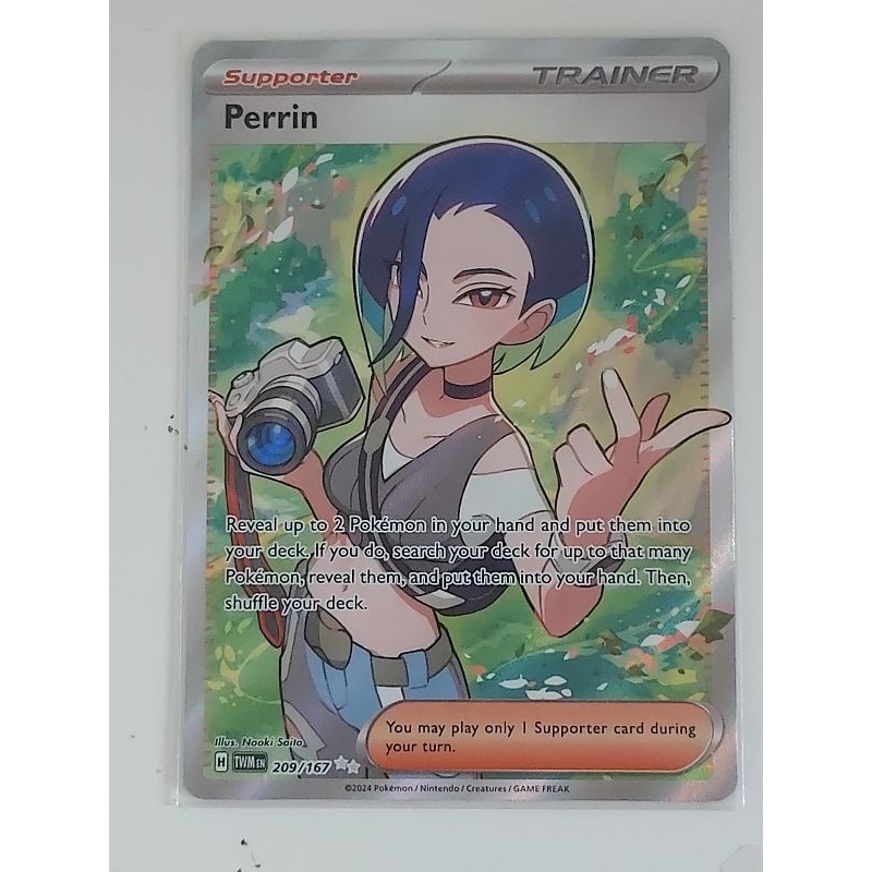 Pokemon perrin full art trainer supporter twilight masquerade card ...