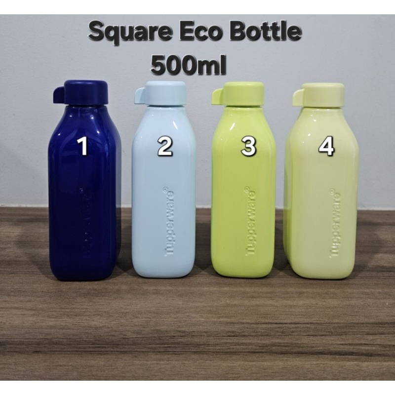 Tupperware Square Eco Bottle 500ml with screw cap (1)6.3cm (L) X 6.3cm ...