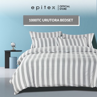 (New Arrival) Epinova Urutora Series 1000TC Stonewashed Yarn-Dyed Bedsheet | Bedsheet Set | Bedset (With Quilt Cover)