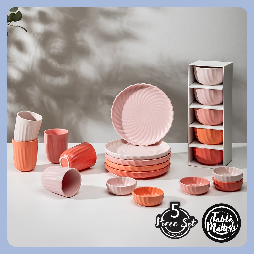 [Table Matters] Uzumaku Aka Dinnerware Set [Plates | Bowls | Saucers ...