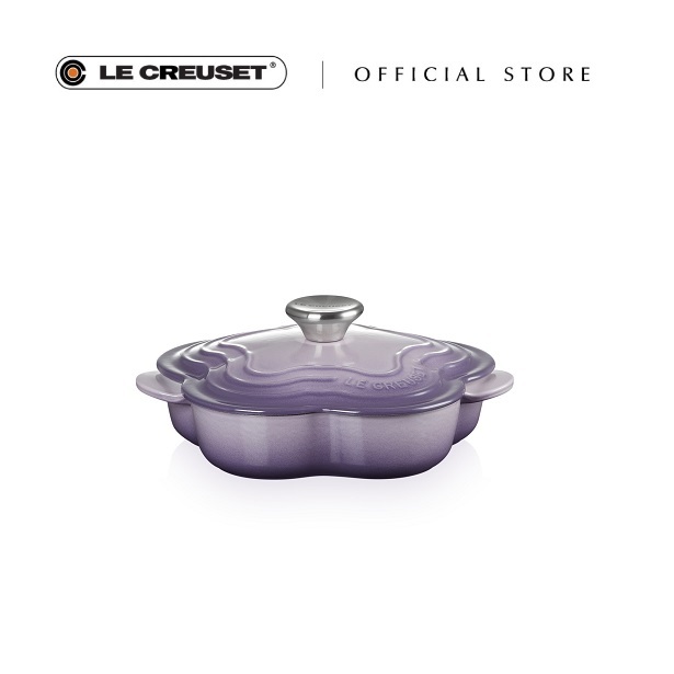 Le Creuset Cast Iron Flower Shape Dish 20cm (Blue bell Purple