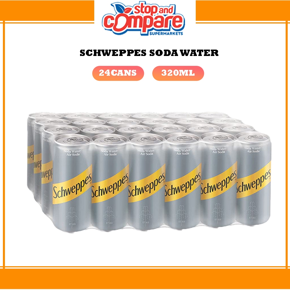 Schweppes Soda Water (24 x 320 ML) - Stop and Compare Supermarket ...