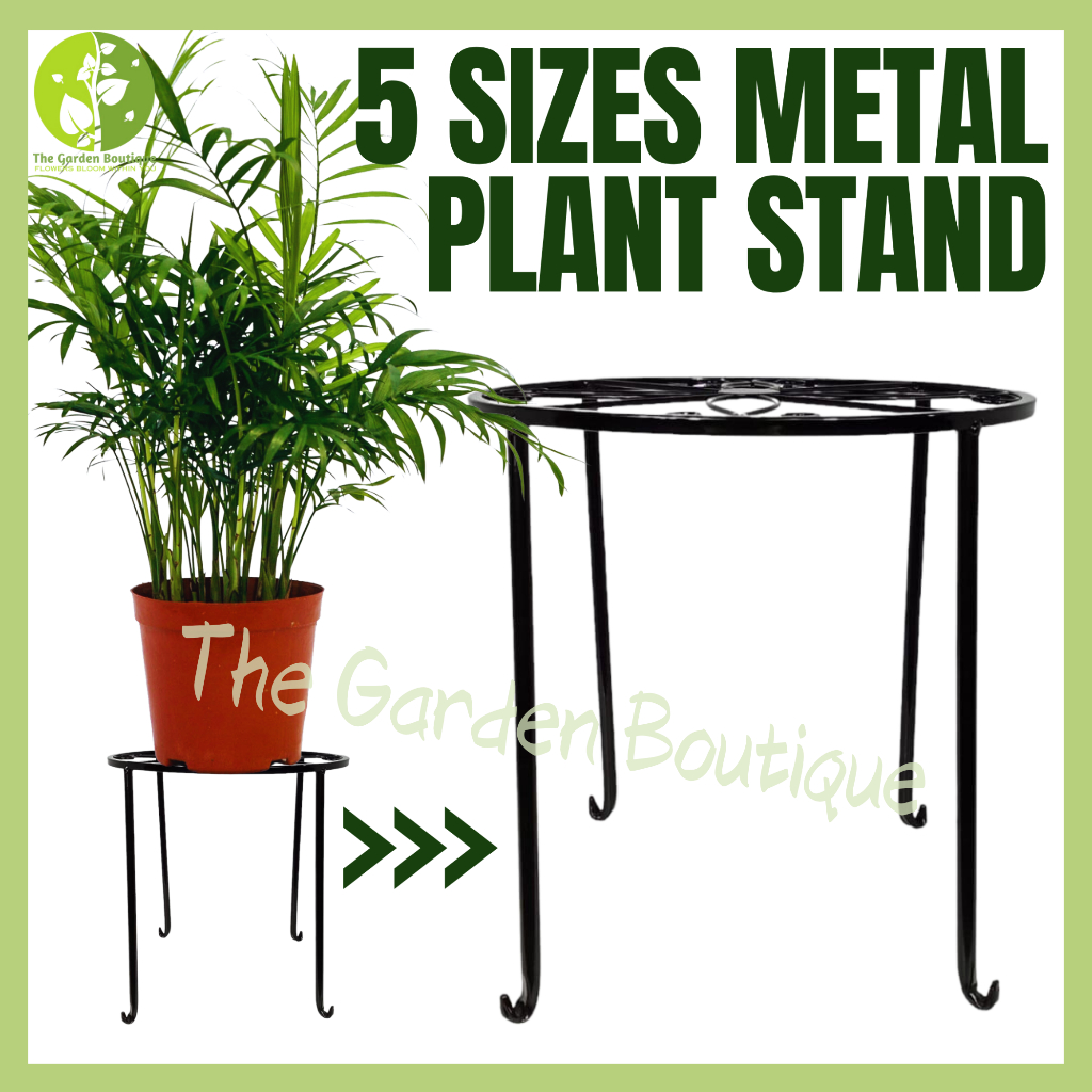 [Local Seller] 5 Sizes Black Metal Plant Stand Planter for Potted Plant ...