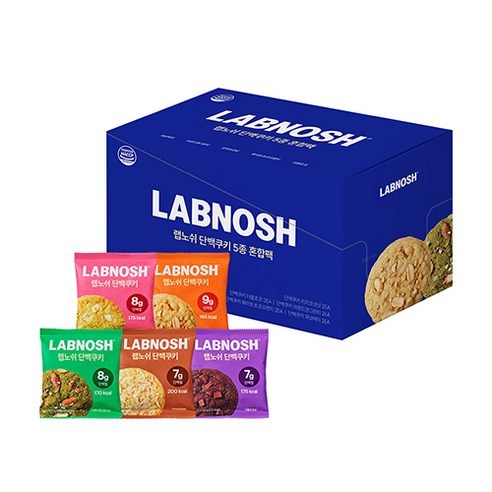 Labnosh Protein Cookie Mix (40g x 5 types x 2p Set) Olive young product ...