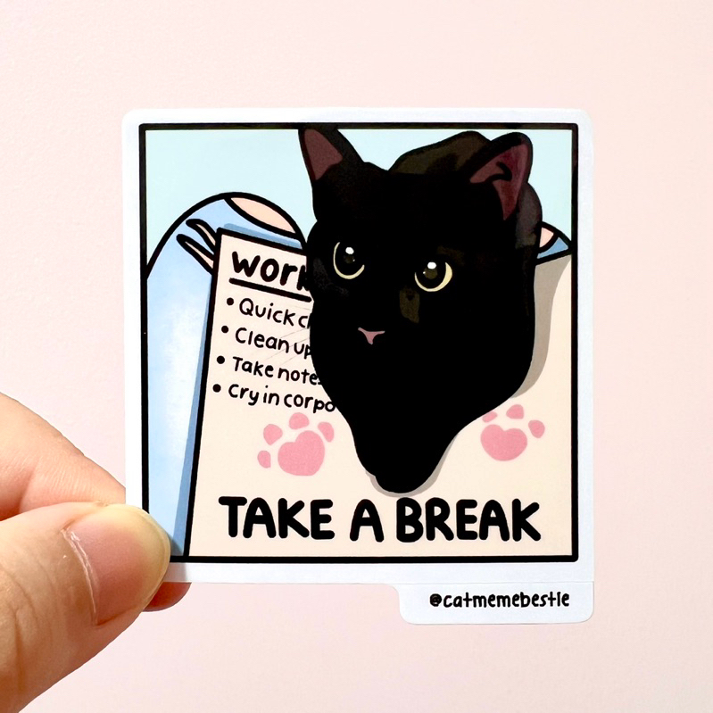 (SG) Corporate Humor Cat Meme Sticker 