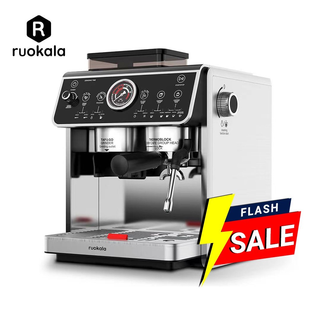 Ruokala BrewMaster Elite Semi-Automatic Espresso Coffee Machine ...