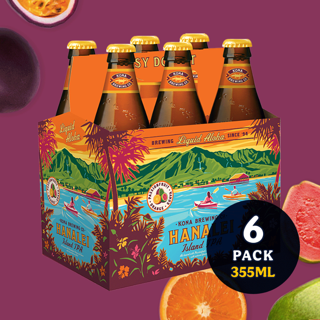 Kona Hanalei Hawaiian Session IPA with Passionfruit, Orange & Guava - 6 ...