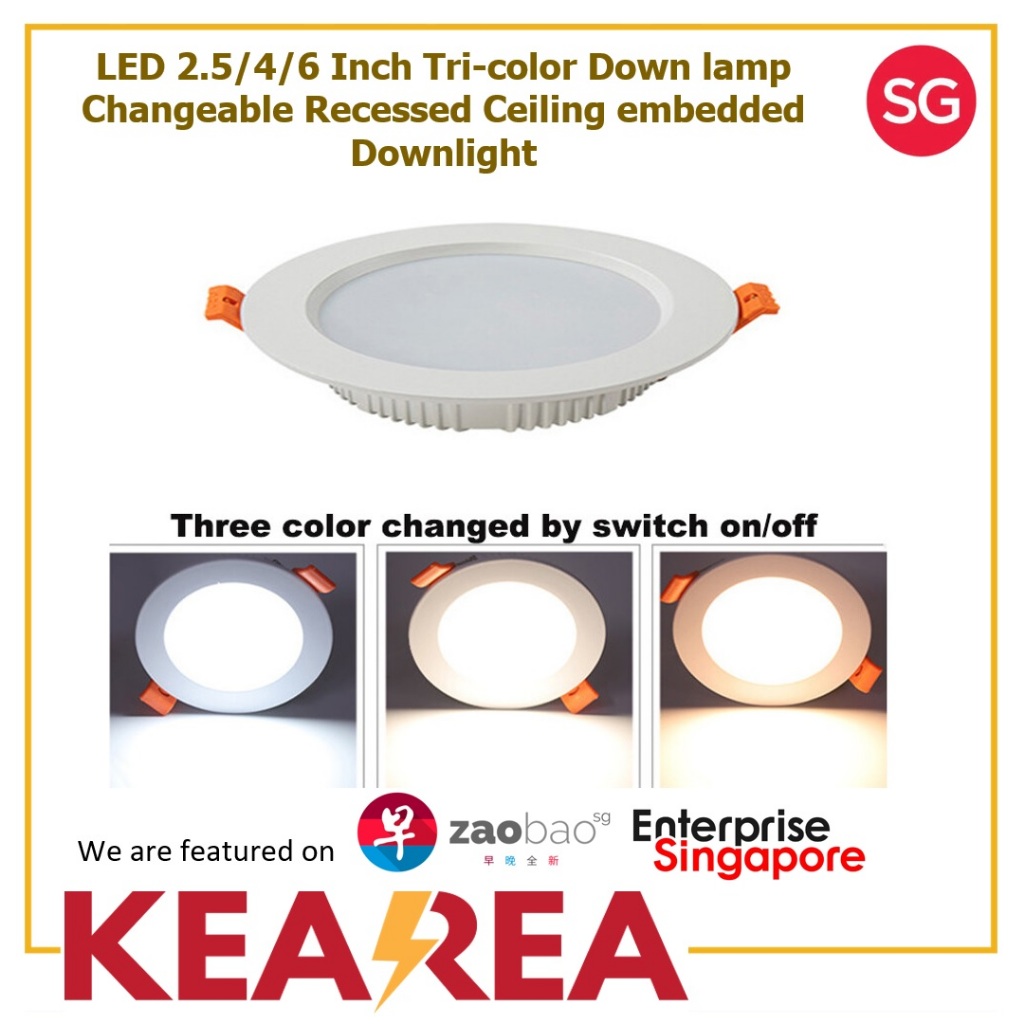 LED Downlight 7W 15W 24W Tri-color Down lamp Three color Changeable ...