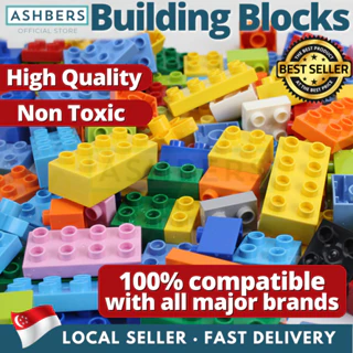 Baby Blocks PTB100 100pcs Bristle Shape 3D Tiles Farm Theme Set