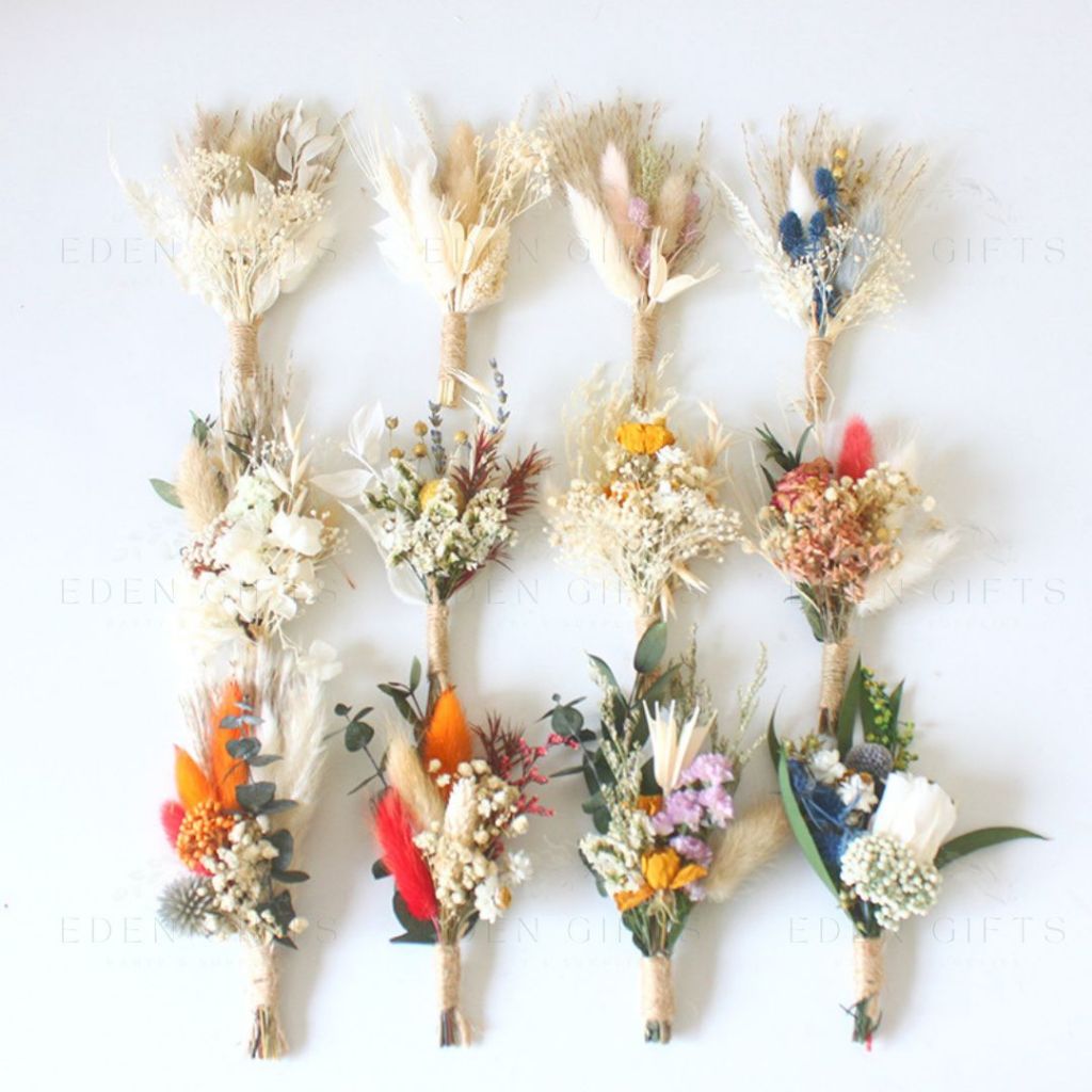 Rustic flower Wedding favours, Preserved Flowers Door gift, ROM floral ...