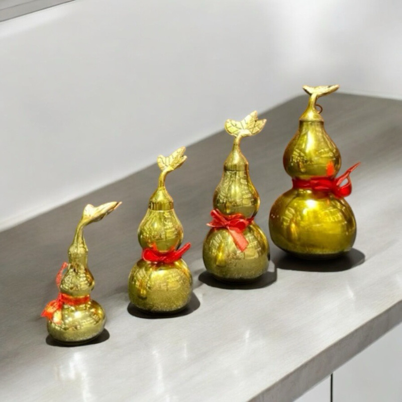 Feng Shui Lucky Bronze Copper Hulu Calabash Gourd 铜葫芦 纯铜 二黑