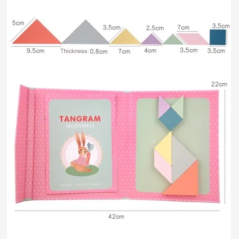 3D Magnetic Toys Jigsaw Tangram Puzzles for Kids Montessori Learning ...