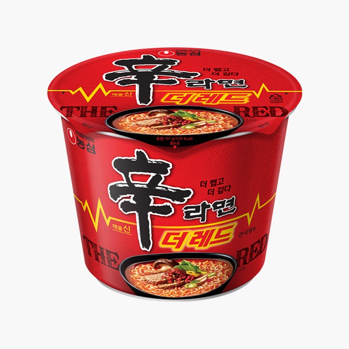 [Bundle of 5] Nongshim Sin Ramyeon The Red Big Bowl 117g/농심 신라면 더레드 ...
