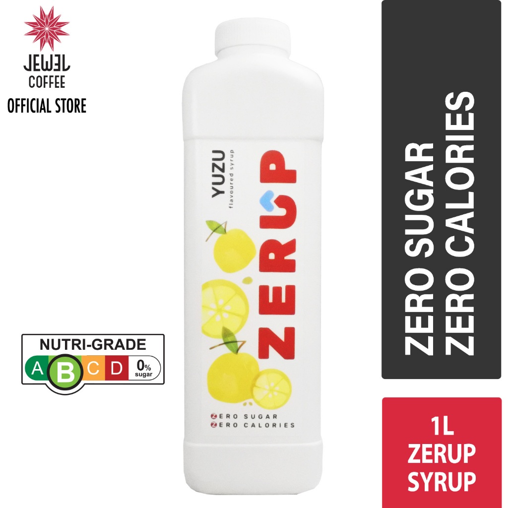 Zerup Zero Sugar Yuzu Syrup 1L (Sweetener Syrup, Halal Certified ...