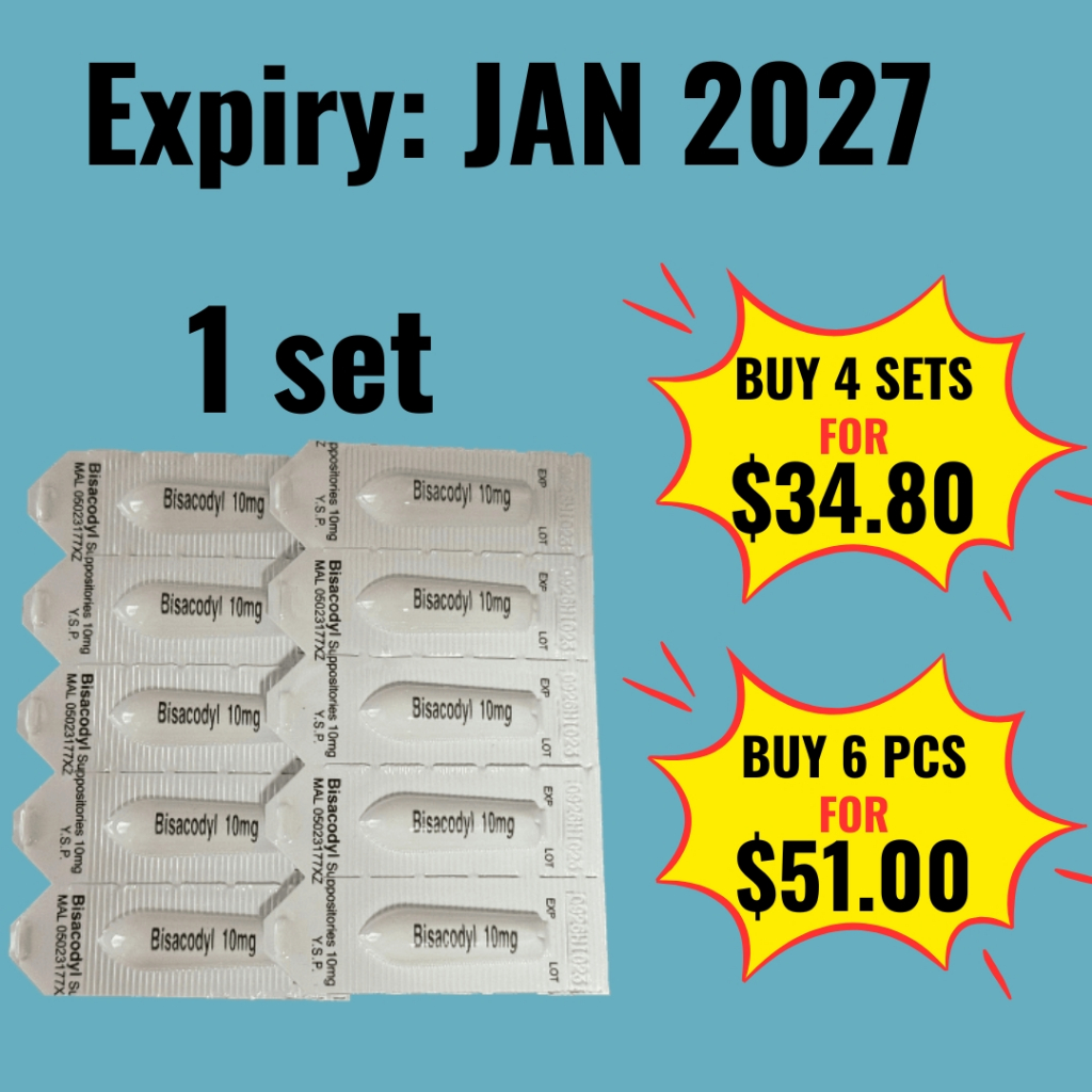 Bisacodyl 10mg 10’s Suppositories Fast & Effective Constipation Relief ...