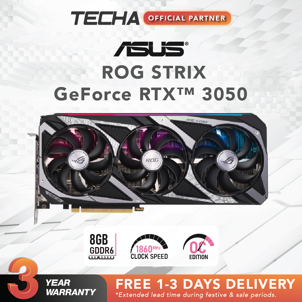 ASUS ROG Strix GeForce RTX 3050 OC Edition 8GB Graphics Card (ROG-STRIX ...
