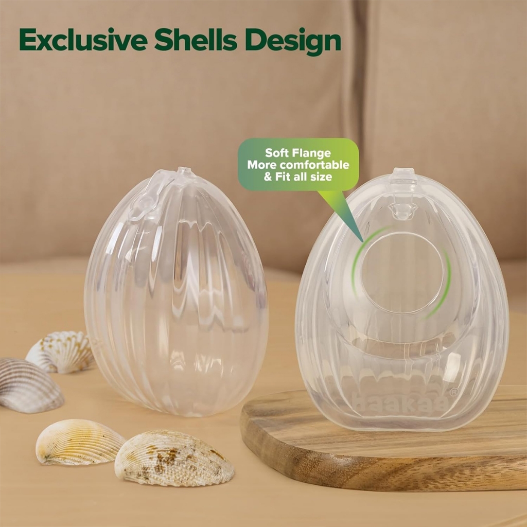 Haakaa Shell Wearable Silicone Breast Pump (75ml/120ml) | Shopee Singapore