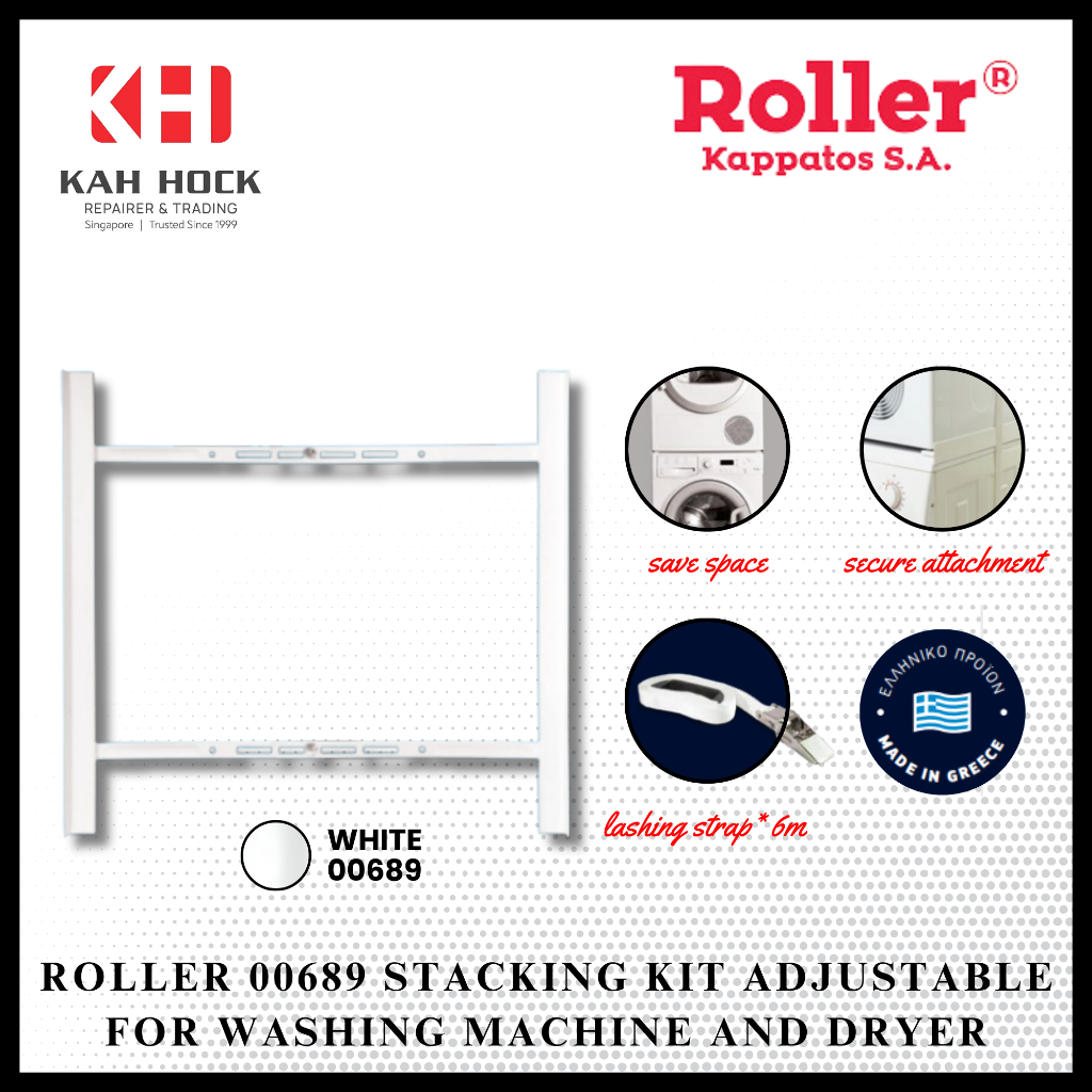 ROLLER 00689 STACKING KIT ADJUSTABLE FOR WASHING MACHINE AND DRYER ...