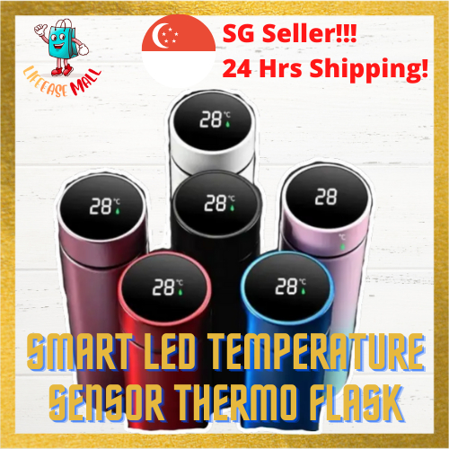 Thermos Flask Smart LED Temperature Display Thermal Bottle Water Flask ...