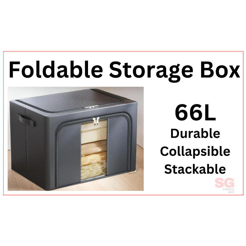 [New Launch: Local SG Mart] Foldable Stackable Collapsible Storage Box ...
