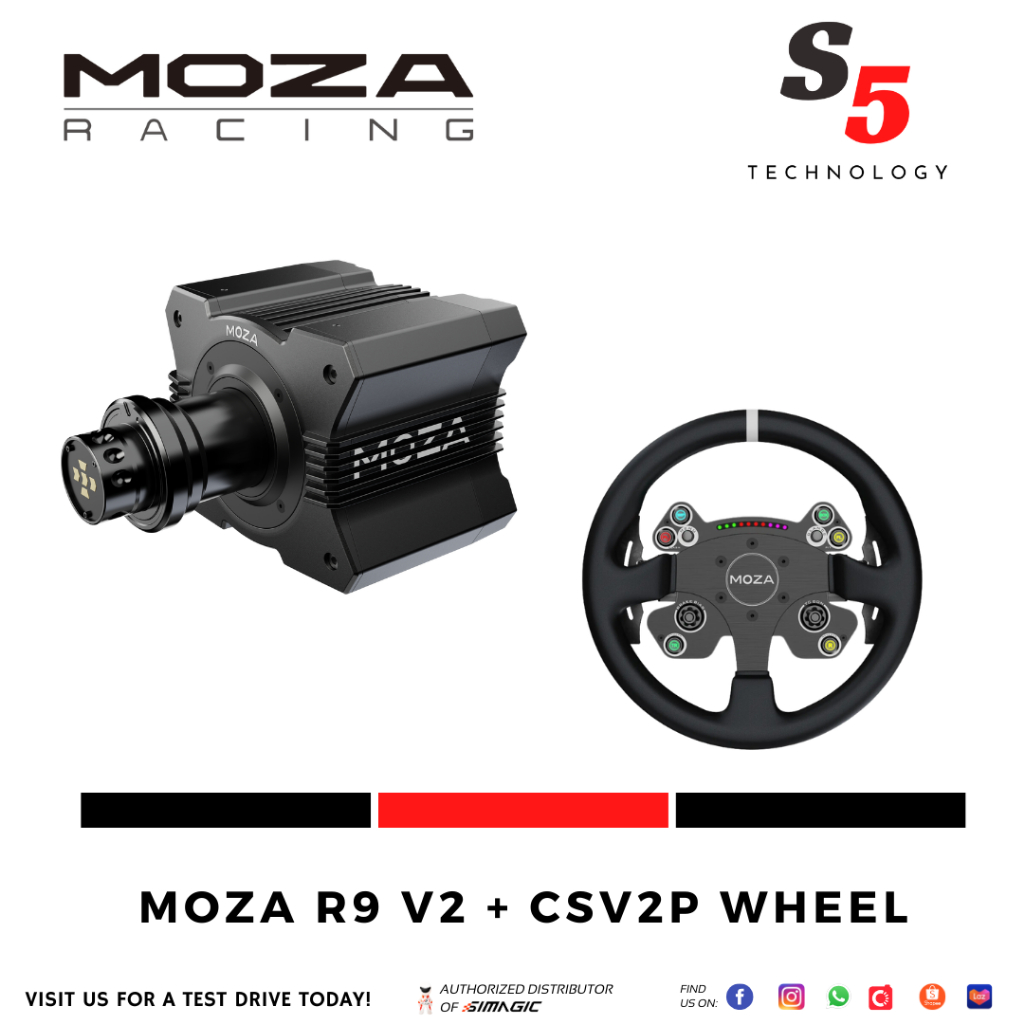 Moza R9 Direct Drive / Moza R9 Wheelset / RS Steering Wheel / Moza CS ...