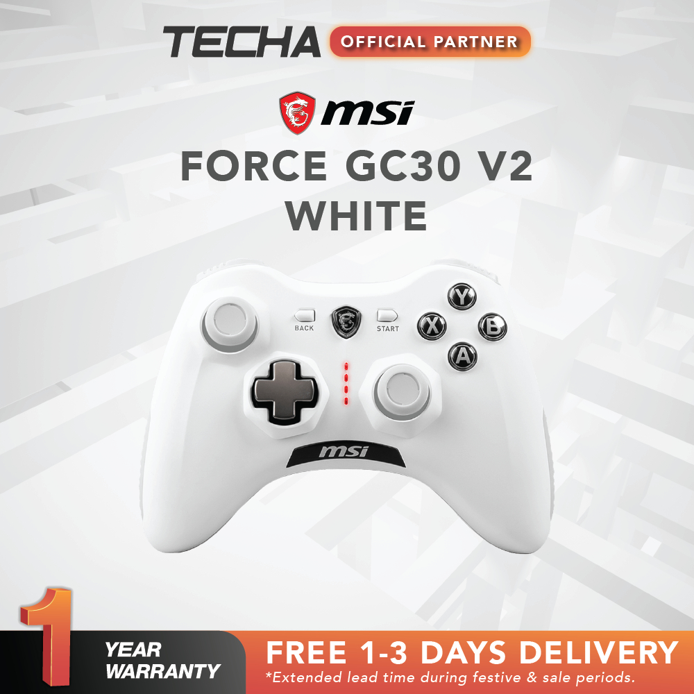 [FAST SHIP] MSI Force GC30 V2 Wireless Gaming Controller - White ...