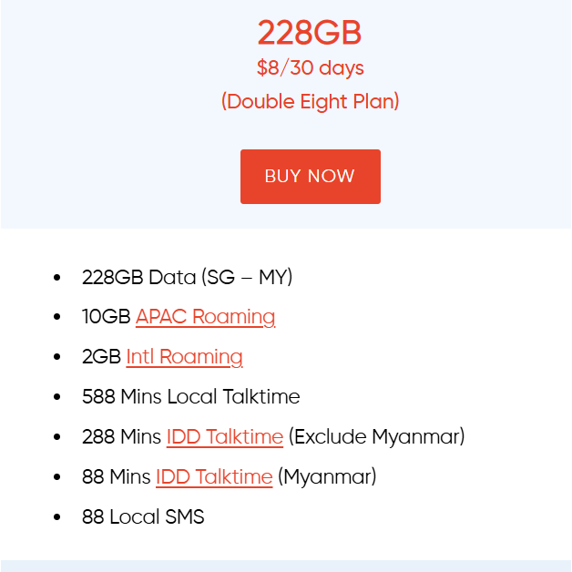 Eight telecom Renew plan $8 $11.80 $18 | Shopee Singapore