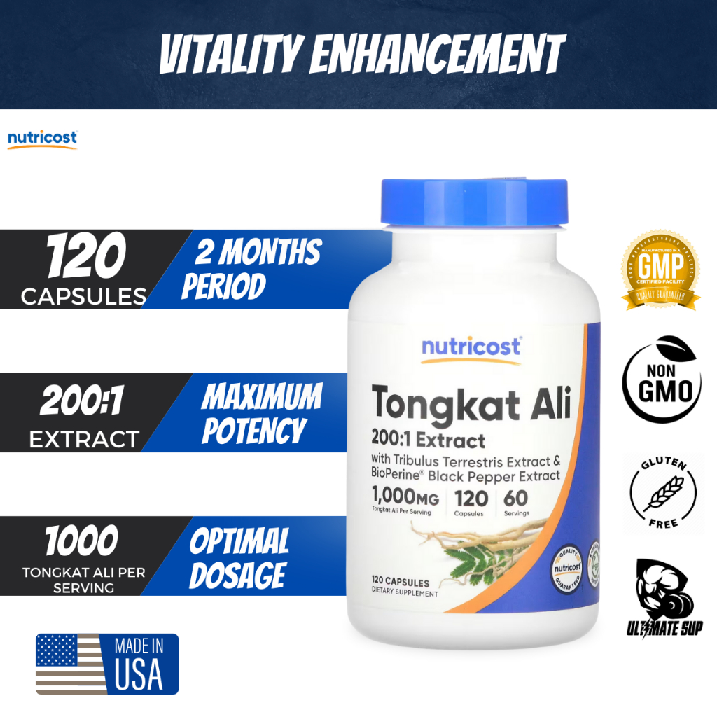 Nutricost, Tongkat Ali, with Tribulus Terrestris and BioPerine, men