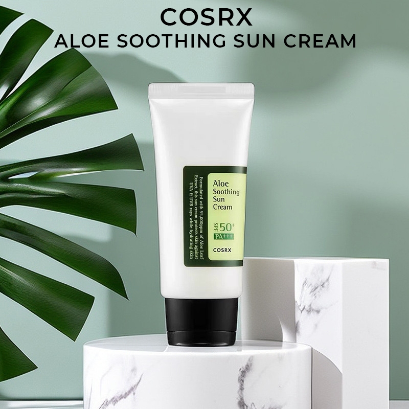 COSRX Aloe Soothing Sun Cream Face Sunscreen SPF50+ PA+++ UV Protection ...