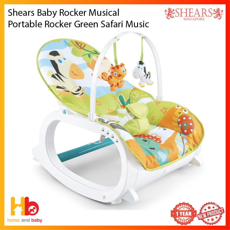 Shears Baby Rocker Musical Portable Rocker (Green / Pink) | Shopee ...
