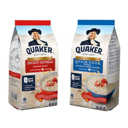 QUAKER INSTANT OATMEAL (RED)/ INSTAND (BLUE) 300G REFILL PACK X 3 PACKS ...