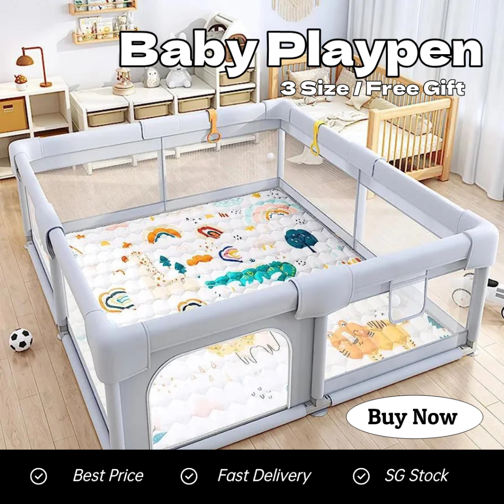 SG STOCK Baby Playpen PlayPens for Babies and Toddlers Large Play Yard ...