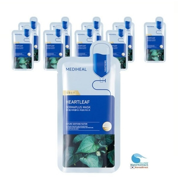 Mediheal Derma Plus Heartleaf Mask 10 pieces | Shopee Singapore
